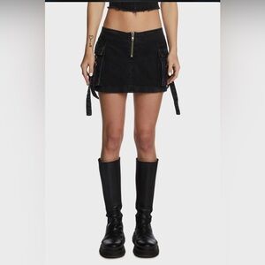 Ragged Priest Force Combat Mini Skirt Charcaol